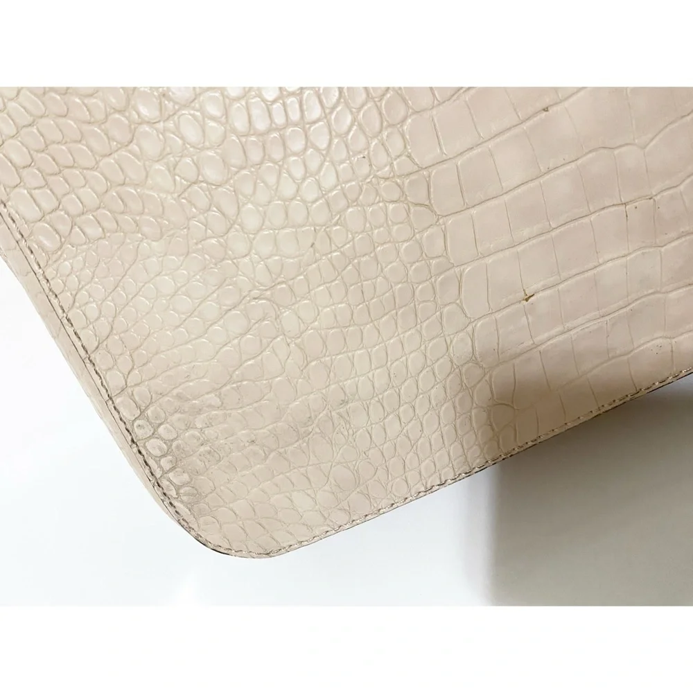 GUESS Croco Faux Leather Texture Tote Bag - Picture 7 of 16